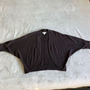 Anne Taylor Loft Cashmere Dolman Sleeved Cocoon Shrug Cardigan